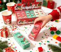 Jouet à presser fantaisie en forme de beurre croustillant, version Noël, texture crépitante, souvenir festif pour les commandes promotionnelles en gros des fêtes