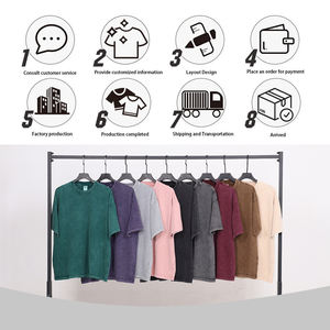 Camiseta de Algodón Batik Lavado Personalizada para Hombre, 275 g/m², Estilo Vintage Retro, Diseño Batik con Costura Invisible, 100% Algodón - Product Image 5