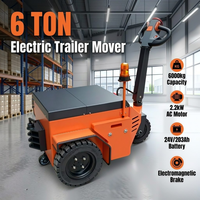 Nouveau déplaceur de remorques électrique 6 tonnes (6000 kg) robuste avec moteur AC 2,2 kW, frein électromagnétique et rotation à 360°