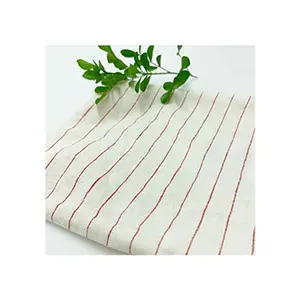 LY OEKO 100 custom 100% extra wide french flax linen fabric for thin stripe bedding set