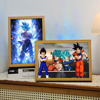 Anime Dragon Ball Manga Design Bilderrahmen mit Beleuchtung