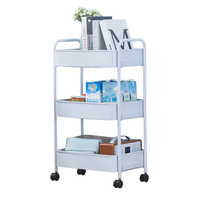 Fabrieksgroothandel koolstofstaal meerlaags rolmand opbergwagen kierenorganizer trolley aangepaste logo OEM voor keuken slaapkamer