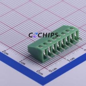 KF128-2.54-8P Screw Terminal Block Through hole Component (THT),P=2.54mm Connector 1x8P 2.54mm Green Through Hole - Product Image 2