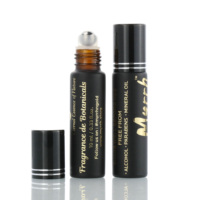 Bouteille à roulettes 10ml noir mat ambre bleu bouteilles en verre avec boule en métal 1/3 oz pour emballage d'huile de parfum cosmétique