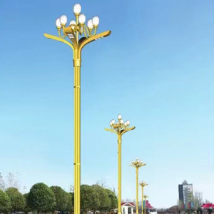 ไฟเสาสูง LED ตกแต่ง อลูมิเนียมอัลลอย IP65 แสงวอร์มไวท์ 3500K AC 220V รับประกัน 10 ปี มุมกระจายแสง 360 องศา ปรับความสว่างได้ สำหรับถนน - Product Image 1