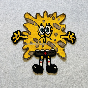 Smile Face Patroon Tapijt Geel Ronde Vorm Matten Home Decor Custom Tapijt Karakter Mat Getuft Tapijt - Product Image 3