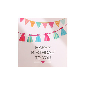 Carte de vœux carrée pliable en carton pour anniversaire, carte de vœux professionnelle, carte de vœux avec message de meilleurs vœux, carte de vœux en papier cadeau - Product Image 3