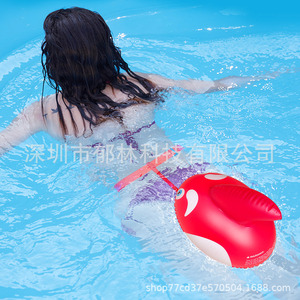 <b>Inflatable</b> Dolphin Swim Float With Strap 40cm Swimming Pool Safety Buoy For Kids And Adults - Product Image 2