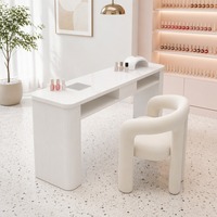 Table de manucure avec collecteur de poussière et ensemble de chaise pour salon de manucure, fournitures pour studio de beauté, directement de l'usine