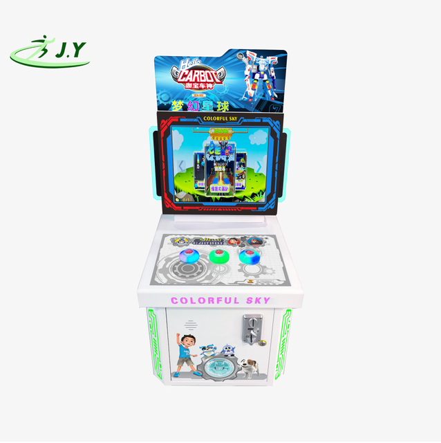 JY Commercial Hardware Cabinet Colorful Coin Operated Children's Multi-game Large-screen Arcade Machine English Support 2