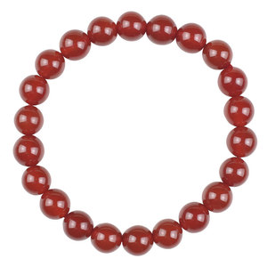 <b>Red</b> Agate Bead <b>Bracelet</b> 8Mm Round Single Strand Unisex Everyday Wear Jewelry - Product Image 4