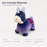 Cheval sauteur gonflable en peluche pour enfants, jouet licorne pour jouer à sauter, jouets en peluche