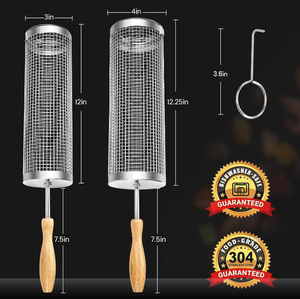Rejilla de Acero Inoxidable para Asar al Aire Libre, con Orificios de Precisión para Verduras y Carne, de Fábrica OEM - Product Image 1