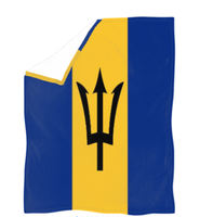 Couverture avec drapeau des Barbade, adaptée aux lits, canapés, salons, bureaux, couverture réversible douce, confortable et légère pour femmes et hommes