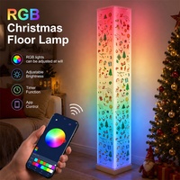 Lámpara de Ambiente Inteligente RGB para Piso, Control por Aplicación, Sincronización Musical, Barra de Luz LED Rítmica para Sala de Juegos, Decoración Navideña