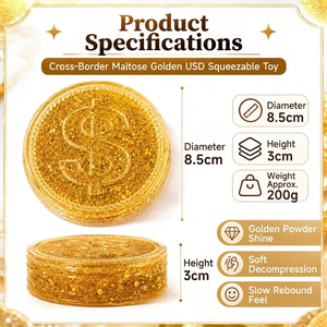 Bulk Gold Coin Squishy Toys Giant Size Soft Squeeze <b>Fidget</b> Toys Slow Rising Stress Relief Toy for Kids Classroom Prize - Product Image 3