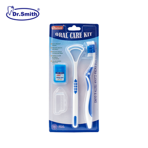 Produit de Nettoyage Dentaire OEM Marque Blanche Soins d'Hygiène Bucco-Dentaire <span class=keywords><strong>Kit</strong></span> de Soins Bucco-Dentaires Abordable avec Brosse à Dents et Fil Dentaire - Product Image 1