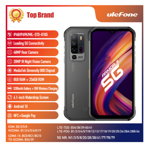 โทรศัพท์มือถือ <span class=keywords><strong>Ulefone</strong></span> <span class=keywords><strong>Armor</strong></span> 11 5G รุ่นทนทาน ระบบปฏิบัติการ Android หน่วยความจำ 8GB + 256GB มาตรฐานกันน้ำ IP68 หน้าจอ 6.1 นิ้ว FHD+ กล้อง 48MP รองรับ NFC - Product Image 1
