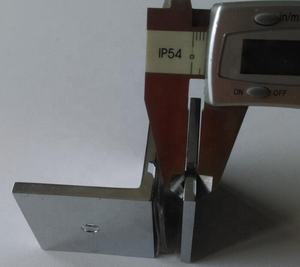 Brosse or laiton massif 90 degrés mur à verre support <span class=keywords><strong>de</strong></span> <span class=keywords><strong>douche</strong></span> C003BR 45mm pince en verre avec <span class=keywords><strong>bord</strong></span> droit - Product Image 2