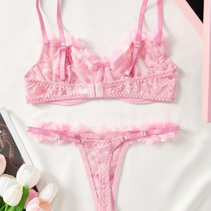 New Product Hot Selling Lace Mesh Fun Underwear <b>Set</b> Women's <b>Sexy</b> Temptation Two Piece Underwear <b>Set</b> - Product Image 4