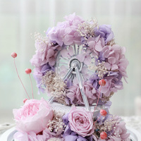 Fleur éternelle conservée dans un dôme en verre, mini grande roue, belles fleurs conservées, cadeau de la Saint-Valentin 2026