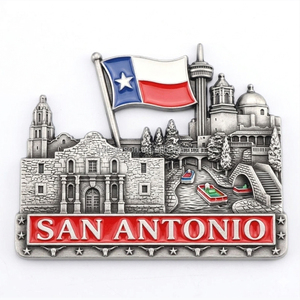 Aimant de réfrigérateur personnalisé en alliage de zinc, souvenir 3D de Santa Fe, Nouveau-Mexique, États-Unis, <span class=keywords><strong>tourisme</strong></span> urbain, logo personnalisé OEM, cadeau - Product Image 4