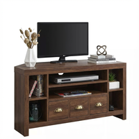 Meuble TV compact en métal et bois, moderne, durable, facile à nettoyer, gain de place, pour salon, chambre, maison