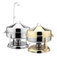 Zhongte Luxe Or Réchauffeur De Nourriture Buffet Restauration En Acier Inoxydable Suspendu Chafing Dish
