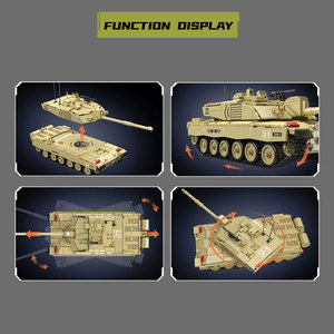 20037 Mould King - Tanque de Batalla Principal Challenger-2 Militar, Bloques de Construcción Técnicos, Control Remoto por Aplicación, Juego de Bloques de Construcción de Batalla - Product Image 5