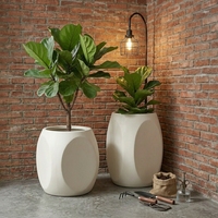 Pot de fleurs en fibre d'argile durable avec trou de drainage, écologique, biodégradable, design vintage/moderne pour jardin, hôtel, usage domestique