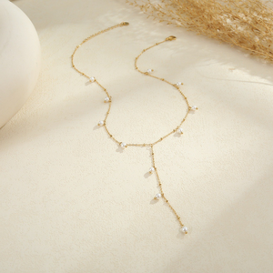 สร้อยคอสแตนเลสประดับเพทายทรงยาว รูปตัว Y อุปกรณ์เสริมอเนกประสงค์และระดับไฮเอนด์ - Product Image 5