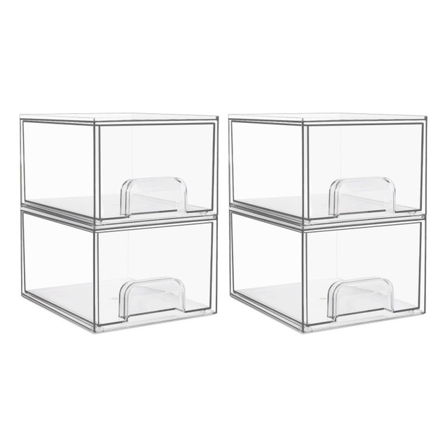 Acrylic Storage Drawer Makeup Organizer Containers for Bathroom Home Cabinet Vanity Storage