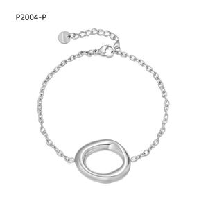 Amy Amy Pulsera de cadena de moda para mujer, aleación chapada en plata, joyería clásica de regalo P2004 - Product Image 1
