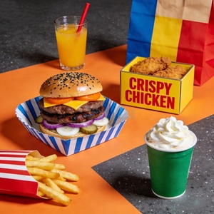 Envases tipo clamshell para hot dogs y hamburguesas, cajas de cartón kraft para papas fritas, caja para empacar alimentos. - Product Image 1