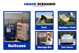 Nuovo arrivo <span class=keywords><strong>420D</strong></span> ricicla tessuto in poliestere Oxford con rivestimento in PU per borse coperture teloni - Product Image 6