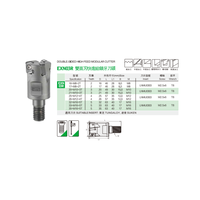 EXN03R Plaquette de tournage modulaire double face à alimentation élevée en carbure LNMU0303 avec revêtement DLC, dureté 62-68 HRC pour machines CNC