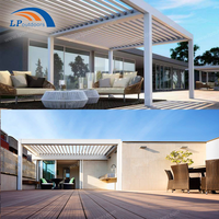 kundenspezifische aluminium wasserdichte pergola kundenspezifisches lamellendach schneebedeckte pergola garten bioklimatische aluminiumpergola