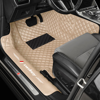 Tapis de sol de voiture 5D en cuir de luxe sur mesure, imperméables, pour BYD TANG, ensemble complet de 4 pièces, 10 mm d'épaisseur, surpiqûres diamantées, intérieur de voiture