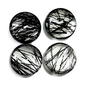 สีดำ rutile ควอตซ์พลอยแบนด้านล่างบนกระดานหมากรุกตัดรูปทรงและขนาดที่ตัดตามสั่งในราคาขายส่ง - Product Image 2