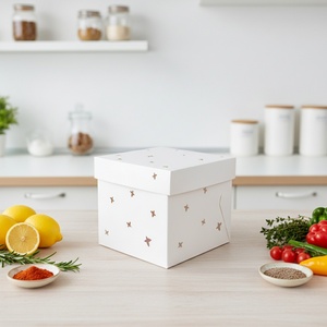 Boîte à gâteau carrée blanche avec fenêtre Sunshine, très vendue, pour l'emballage de gâteaux à emporter - Product Image 6