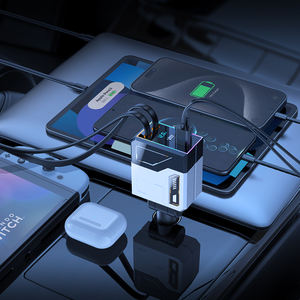 Chargeur de voiture rapide rétractable 172W 4-en-1 Type C USB-C adaptateur d'affichage numérique LED pour iPhone et <span class=keywords><strong>Samsung</strong></span> Solution de charge Premium - Product Image 4