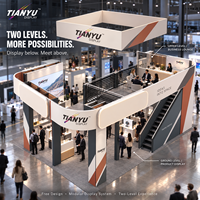 Stand d'exposition à deux étages TIANYU à montage rapide sans outils, solution pour salons professionnels, foires commerciales et conventions