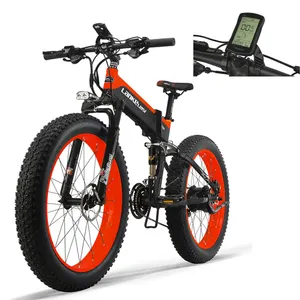 LANKELEISI T750PLUS ce 1000w 48v çocuklar lityum iyon elektrikli bisiklet bisiklet yağ lastik yetişkin dağ bisikleti