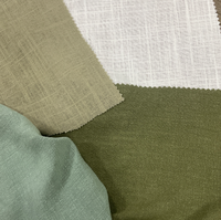 Ensembles de vêtements et jupes en tissu tissé certifié, élégant, écologique, biologique, respirant, mélange lin et rayonne, pour la confection de vêtements et de textiles de maison