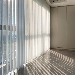 Rideaux de salon occultants blancs personnalisés rideau d'ombrage de rêve <span class=keywords><strong>manuel</strong></span> gaze transparente fenêtre aveugle verticale stores verticaux intimité - Product Image 4