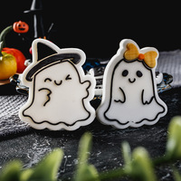 Ensemble de découpoirs et emporte-pièces 3D écologiques pour Halloween : citrouille, fantôme, toile d'araignée, chauve-souris – Moule à fondant et tampon à biscuits en plastique pour la pâtisserie