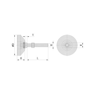 Minhui Mw Adjustable Machine Tool Foot With Bearing V Groove Stainless Steel Heavy Duty Support KC 2251S - Product Image 3