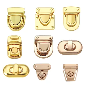 Accessories Wholesale Press Lock Push Lock Bag Parts Metal Hardware Accessories Handbag Custom Hardware Lock Handbag Buckle