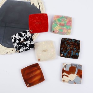 <span class=keywords><strong>Miroir</strong></span> de maquillage portable personnalisé en acétate, mignon, carré, pour retouches, style européen et américain pour femmes - Product Image 5