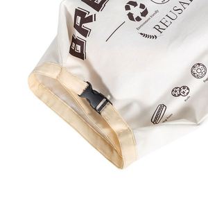 Sac en lin naturel à cordon de serrage, grand, écologique et économique, pour l'emballage du pain - Product Image 5